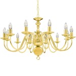 vidaXL Gold Chandelier, 12 E14 Bulbs, Ceiling Light, Bedroom Chandelier